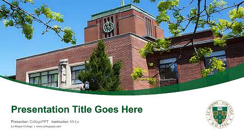 Le Moyne College Course/Courseware Creation PPT Template