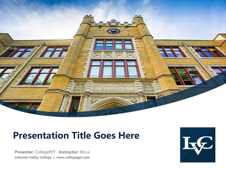 Lebanon Valley College Course/Courseware Creation PPT Template4:3 ratio PPT effect preview image5