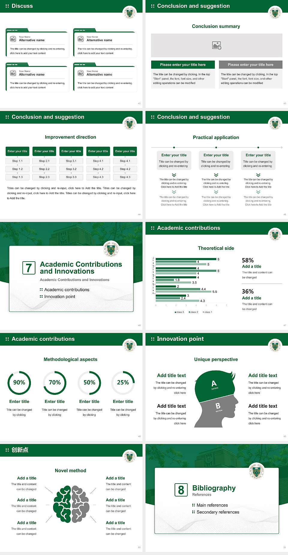 Le Moyne College Graduation Thesis Defense PPT Template4:3 ratio PPT effect preview image6
