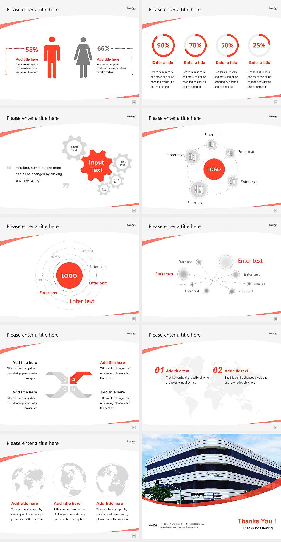 Learnet Academy Course/Courseware Creation PPT Template4:3 ratio PPT effect preview image4