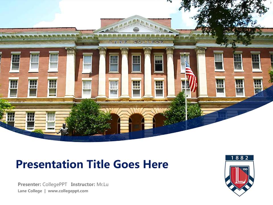 Lane College Course/Courseware Creation PPT Template4:3 ratio PPT effect preview image5