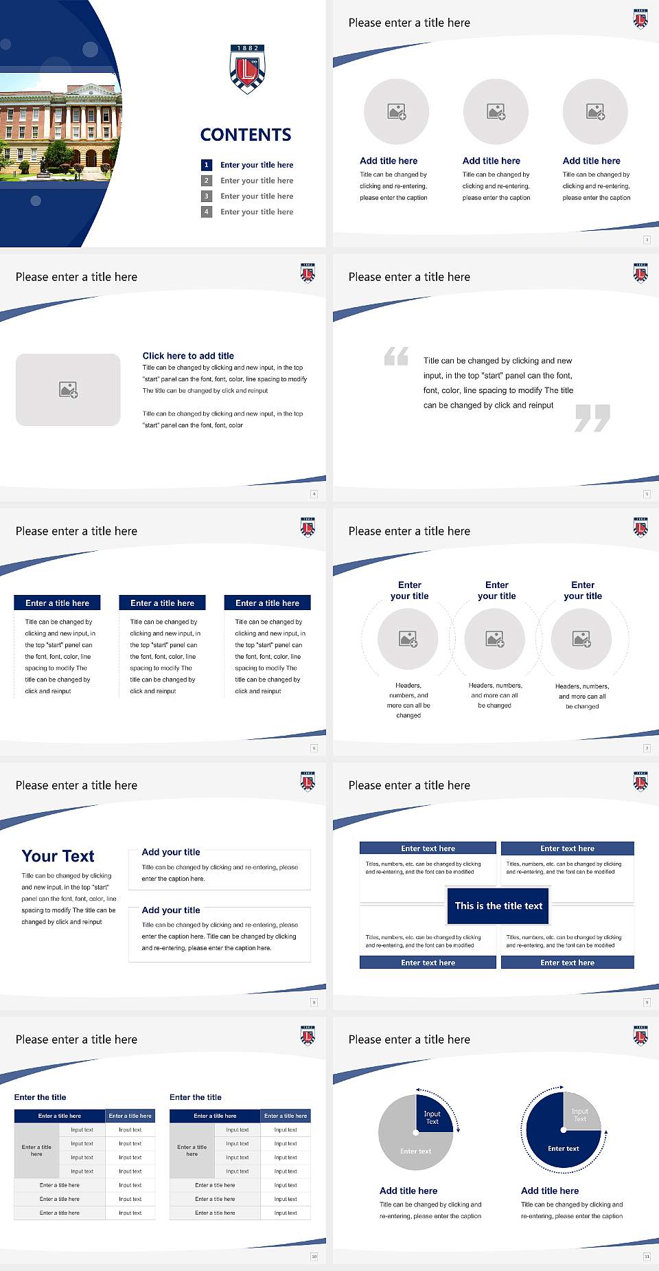 Lane College Course/Courseware Creation PPT Template4:3 ratio PPT effect preview image2