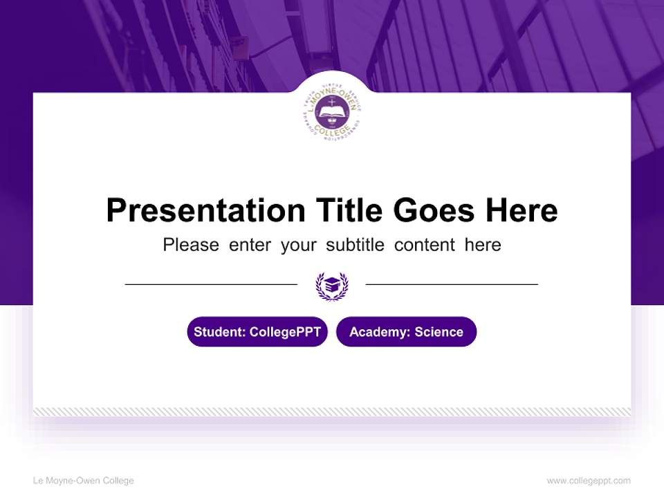 Le Moyne-Owen College National Scholarship Defense PPT Template4:3 ratio PPT effect preview image4