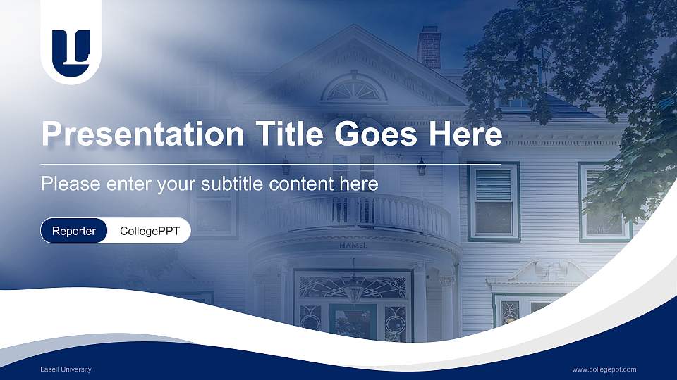 Lasell University Lecture Sharing and Networking Event PPT Template16:9 ratio PPT effect preview image