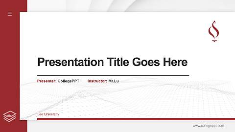 Lee University Thesis Proposal/Graduation Defense PPT Template
