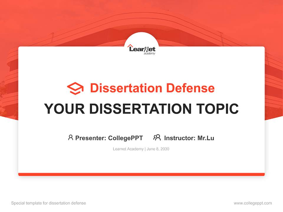 Learnet Academy Graduation Thesis Defense PPT Template4:3 ratio PPT effect preview image7