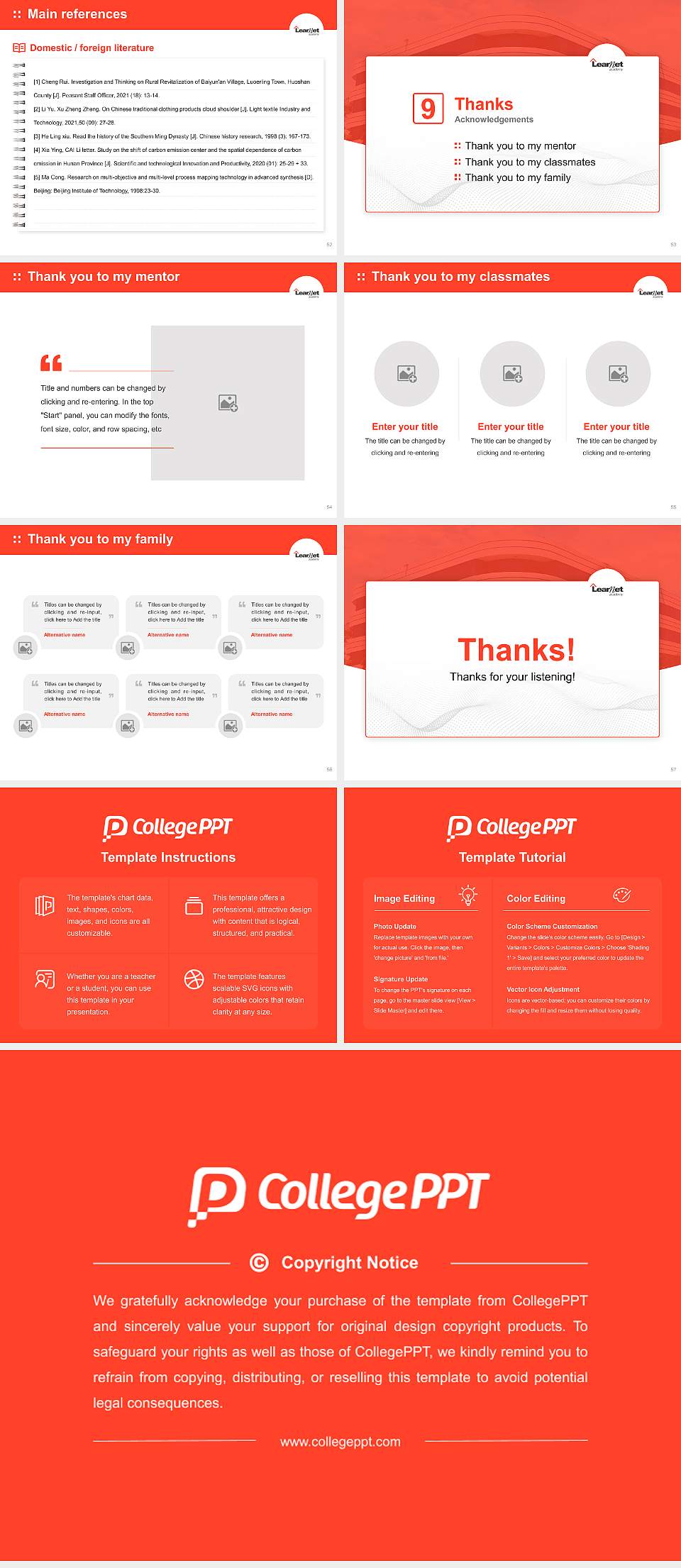 Learnet Academy Graduation Thesis Defense PPT Template4:3 ratio PPT effect preview image7