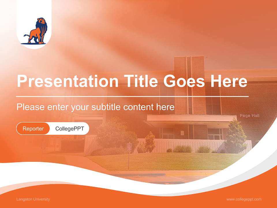 Langston University Lecture Sharing and Networking Event PPT Template4:3 ratio PPT effect preview image4