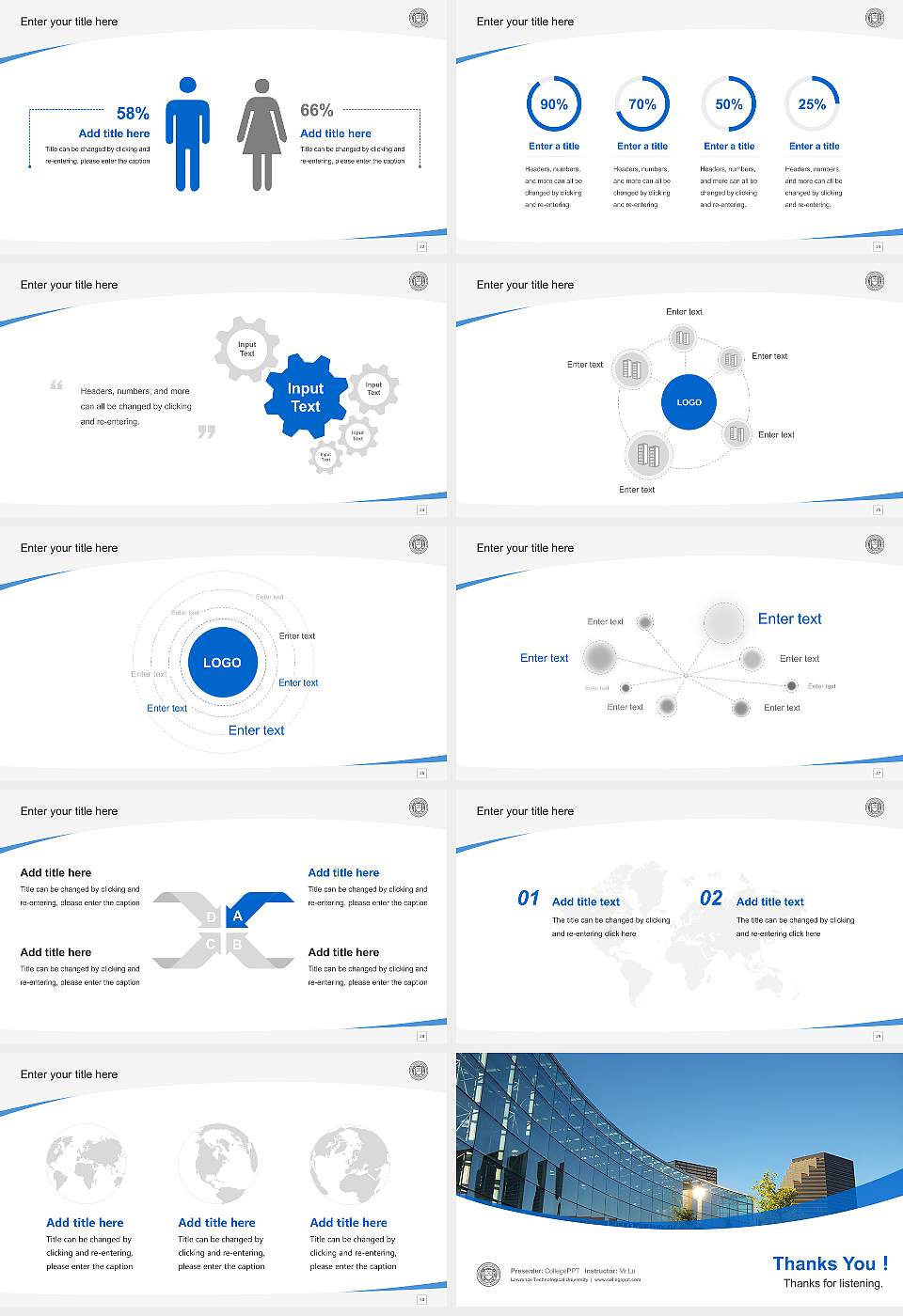 Lawrence Technological University Course/Courseware Creation PPT Template16:9 ratio PPT effect preview image4