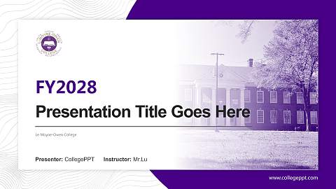 Le Moyne-Owen College Academic Presentation/Research Findings Report PPT Template