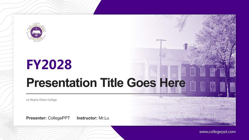 Le Moyne-Owen College Academic Presentation/Research Findings Report PPT Template16:9 ratio PPT effect preview image