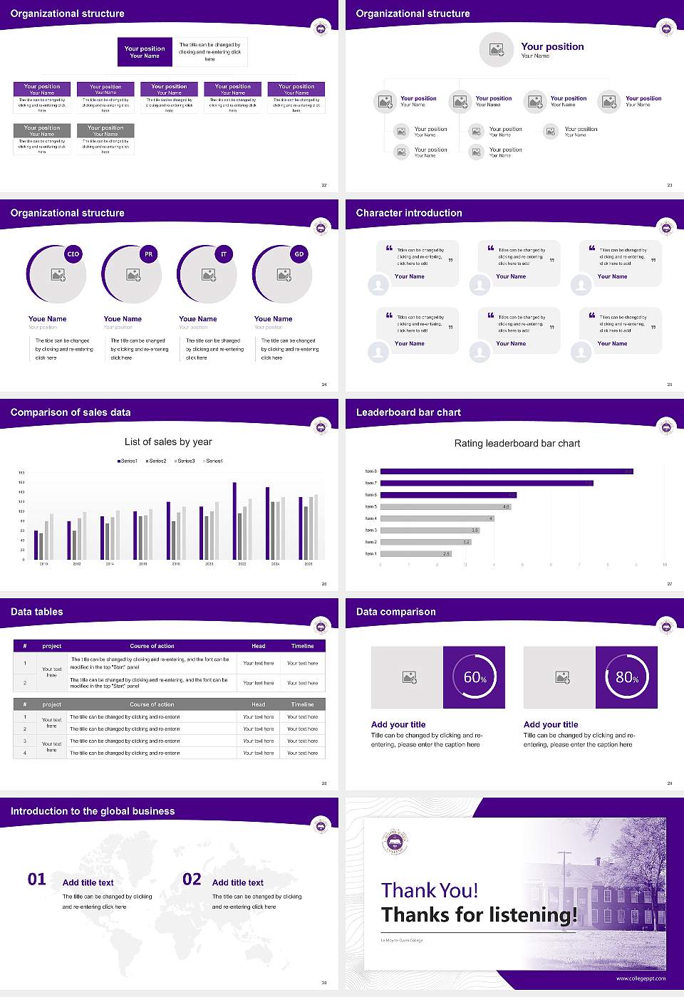 Le Moyne-Owen College Academic Presentation/Research Findings Report PPT Template16:9 ratio PPT effect preview image4