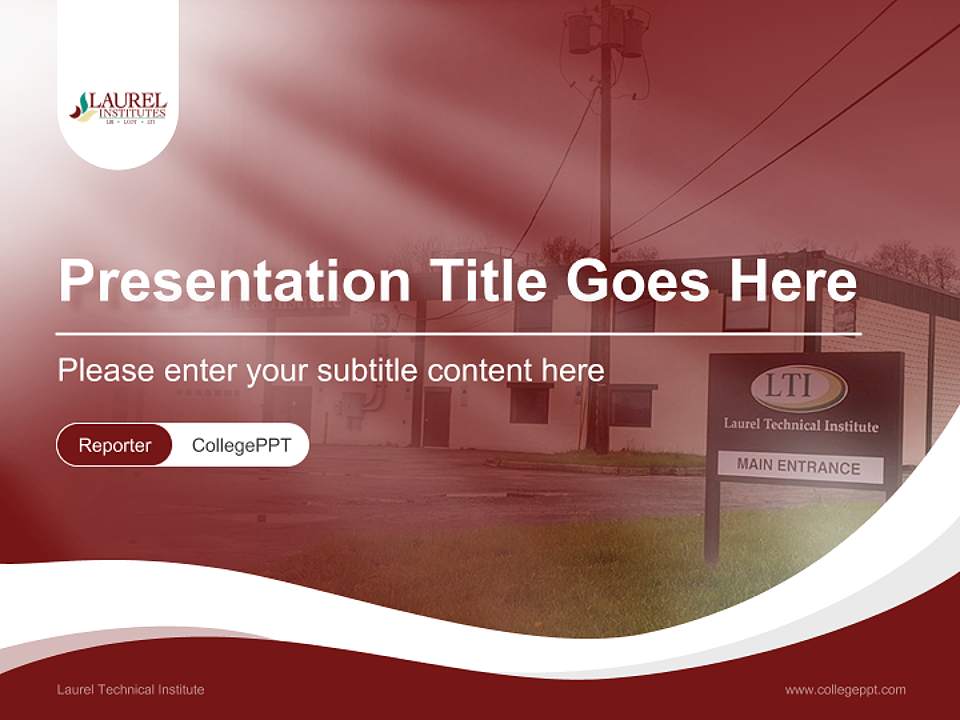 Laurel Technical Institute Lecture Sharing and Networking Event PPT Template4:3 ratio PPT effect preview image4