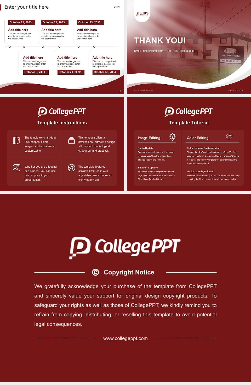 Laurel Technical Institute Lecture Sharing and Networking Event PPT Template4:3 ratio PPT effect preview image4