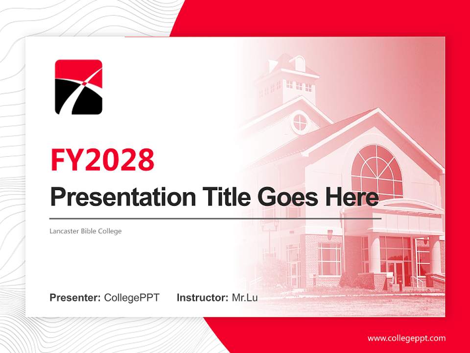 Lancaster Bible College Academic Presentation/Research Findings Report PPT Template4:3 ratio PPT effect preview image5