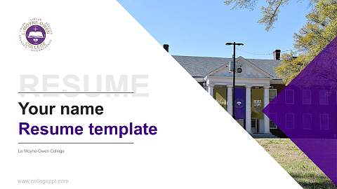 Le Moyne-Owen College Resume PPT Template