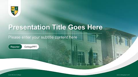 Lees-Mcrae College Lecture Sharing and Networking Event PPT Template