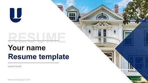 Lasell University Resume PPT Template
