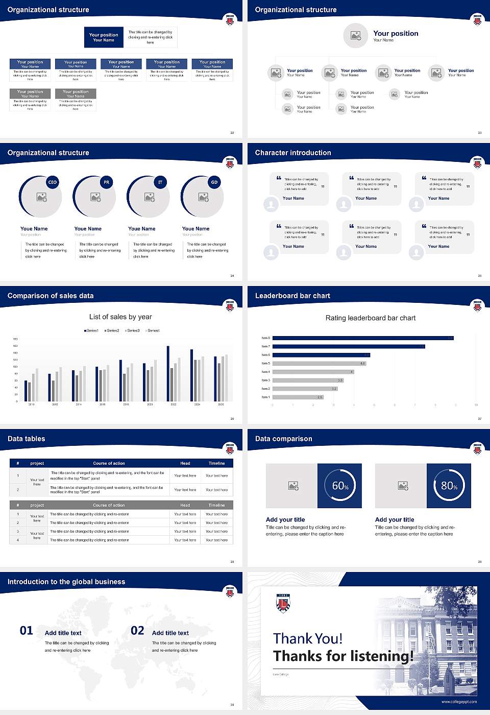 Lane College Academic Presentation/Research Findings Report PPT Template16:9 ratio PPT effect preview image4