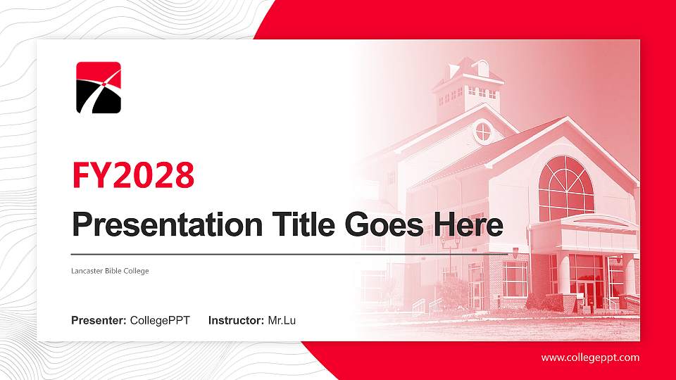 Lancaster Bible College Academic Presentation/Research Findings Report PPT Template16:9 ratio PPT effect preview image1
