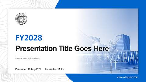Lawrence Technological University Academic Presentation/Research Findings Report PPT Template