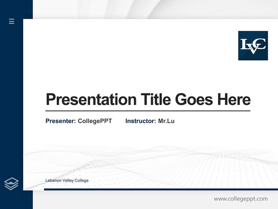 Lebanon Valley College Thesis Proposal/Graduation Defense PPT Template4:3 ratio PPT effect preview image5
