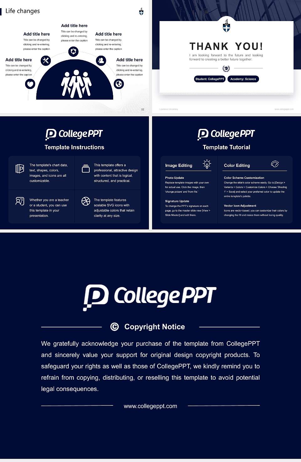 Lawrence University National Scholarship Defense PPT Template4:3 ratio PPT effect preview image4