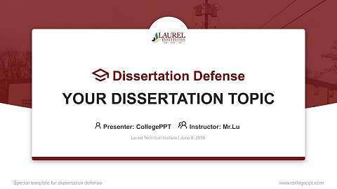 Laurel Technical Institute Graduation Thesis Defense PPT Template
