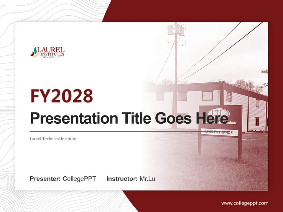 Laurel Technical Institute Academic Presentation/Research Findings Report PPT Template4:3 ratio PPT effect preview image5