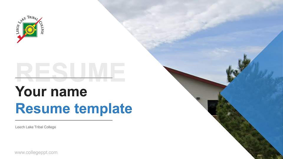 Leech Lake Tribal College Resume PPT Template16:9 ratio PPT effect preview image