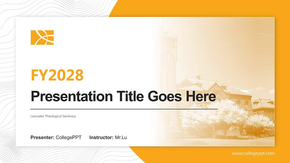 Lancaster Theological Seminary Academic Presentation/Research Findings Report PPT Template16:9 ratio PPT effect preview image