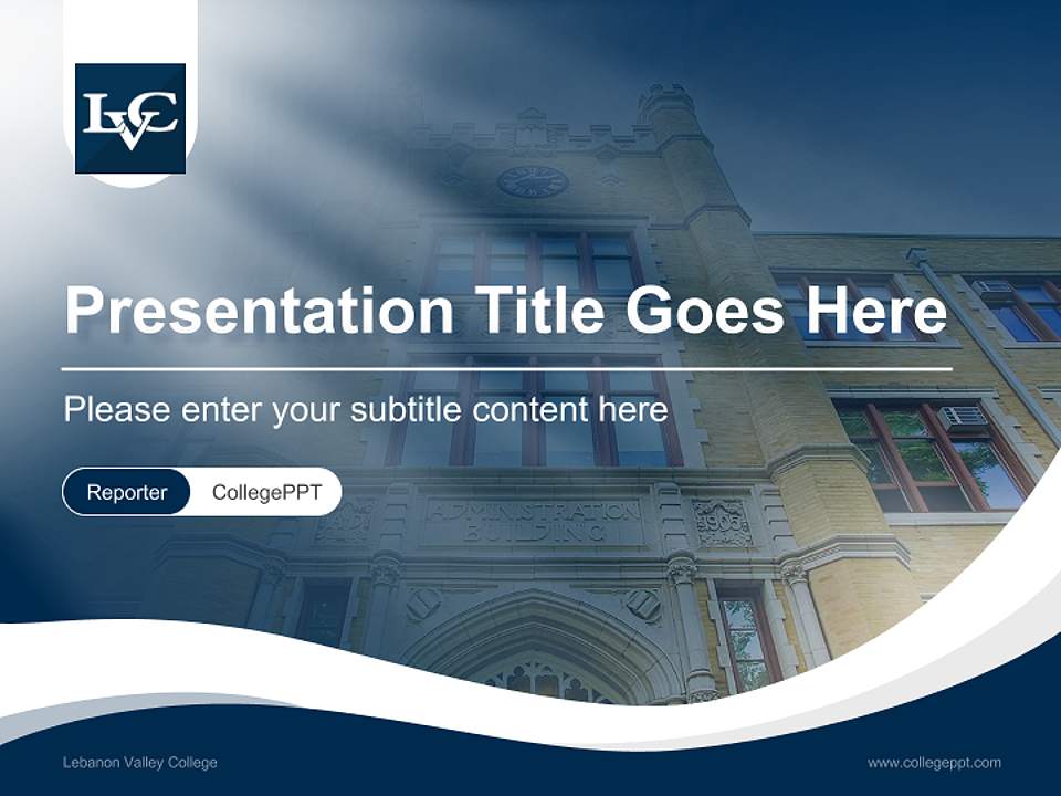 Lebanon Valley College Lecture Sharing and Networking Event PPT Template4:3 ratio PPT effect preview image4