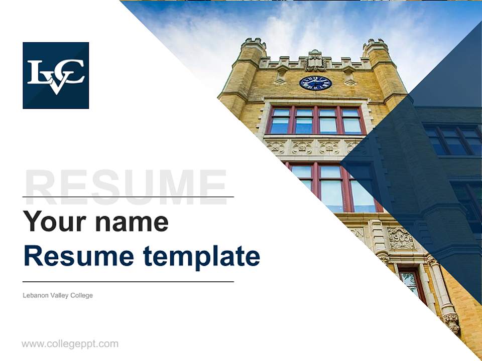 Lebanon Valley College Resume PPT Template4:3 ratio PPT effect preview image5