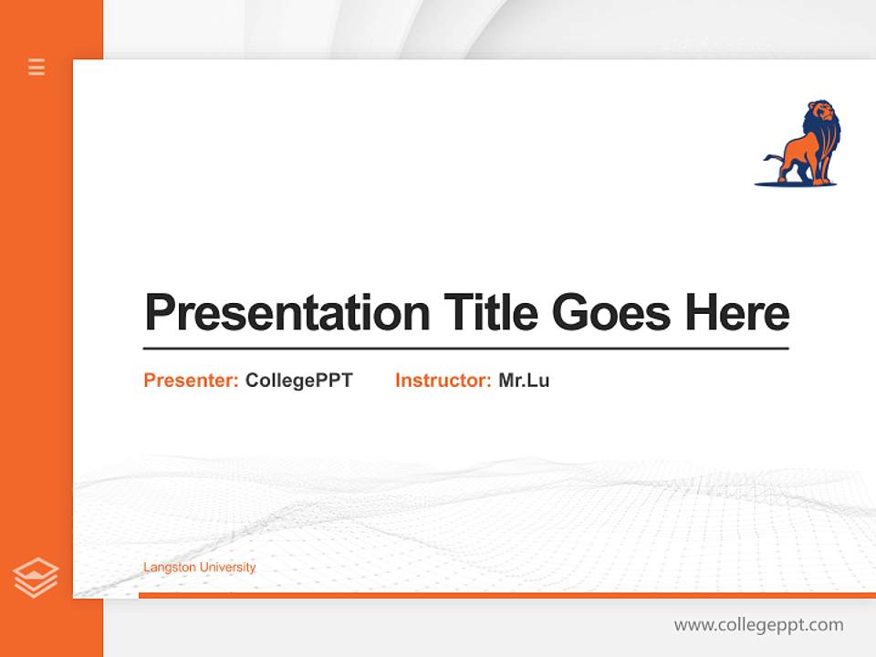 Langston University Thesis Proposal/Graduation Defense PPT Template4:3 ratio PPT effect preview image5