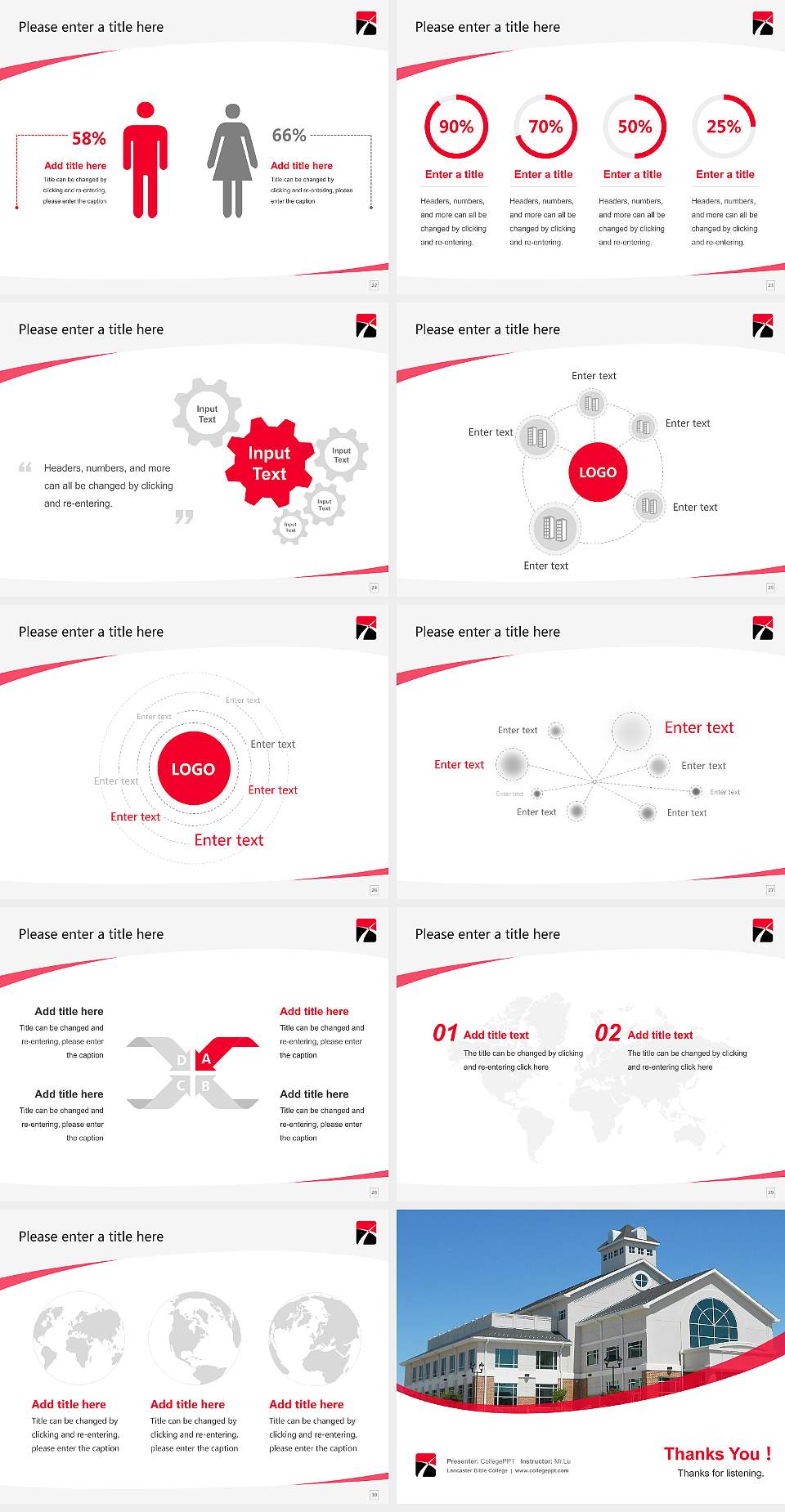 Lancaster Bible College Course/Courseware Creation PPT Template4:3 ratio PPT effect preview image4