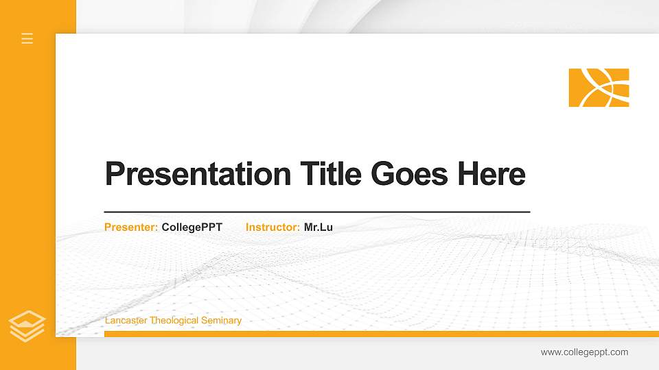 Lancaster Theological Seminary Thesis Proposal/Graduation Defense PPT Template16:9 ratio PPT effect preview image