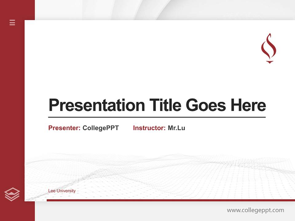Lee University Thesis Proposal/Graduation Defense PPT Template4:3 ratio PPT effect preview image5