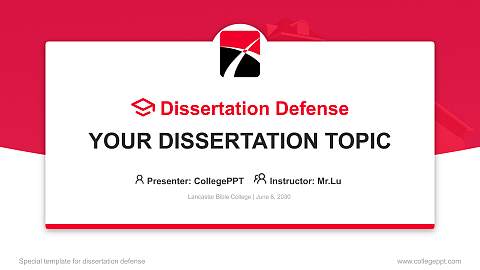 Lancaster Bible College Graduation Thesis Defense PPT Template