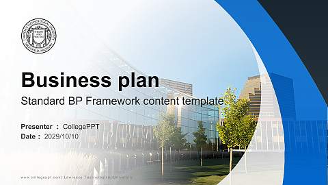 Lawrence Technological University Competition/Entrepreneurship Contest PPT Template