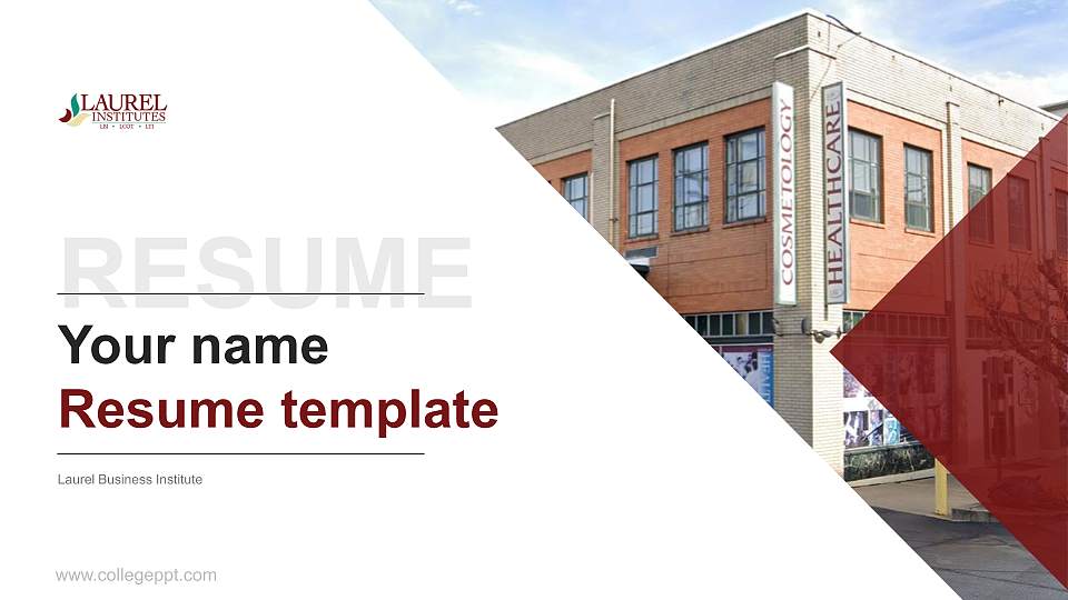 Laurel Business Institute Resume PPT Template16:9 ratio PPT effect preview image1
