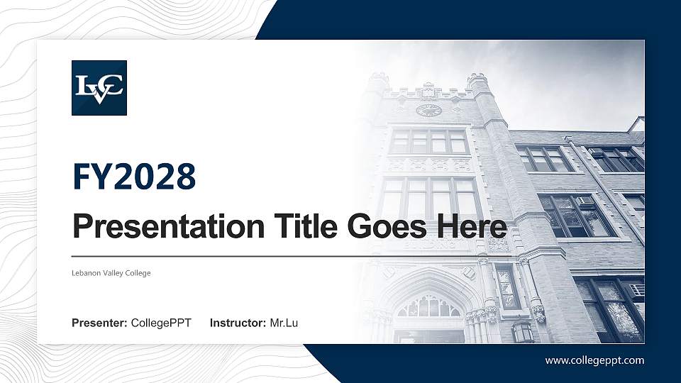 Lebanon Valley College Academic Presentation/Research Findings Report PPT Template16:9 ratio PPT effect preview image
