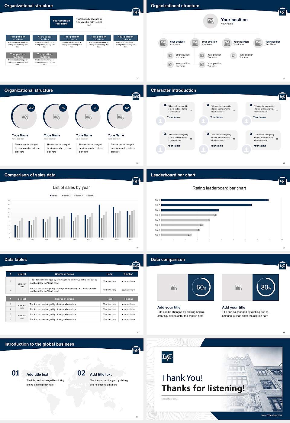 Lebanon Valley College Academic Presentation/Research Findings Report PPT Template16:9 ratio PPT effect preview image4