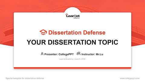 Learnet Academy Graduation Thesis Defense PPT Template