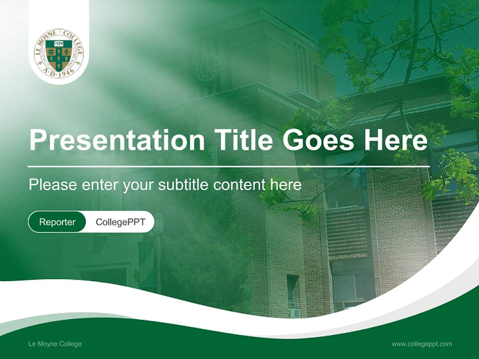 Le Moyne College Lecture Sharing and Networking Event PPT Template4:3 ratio PPT effect preview image4