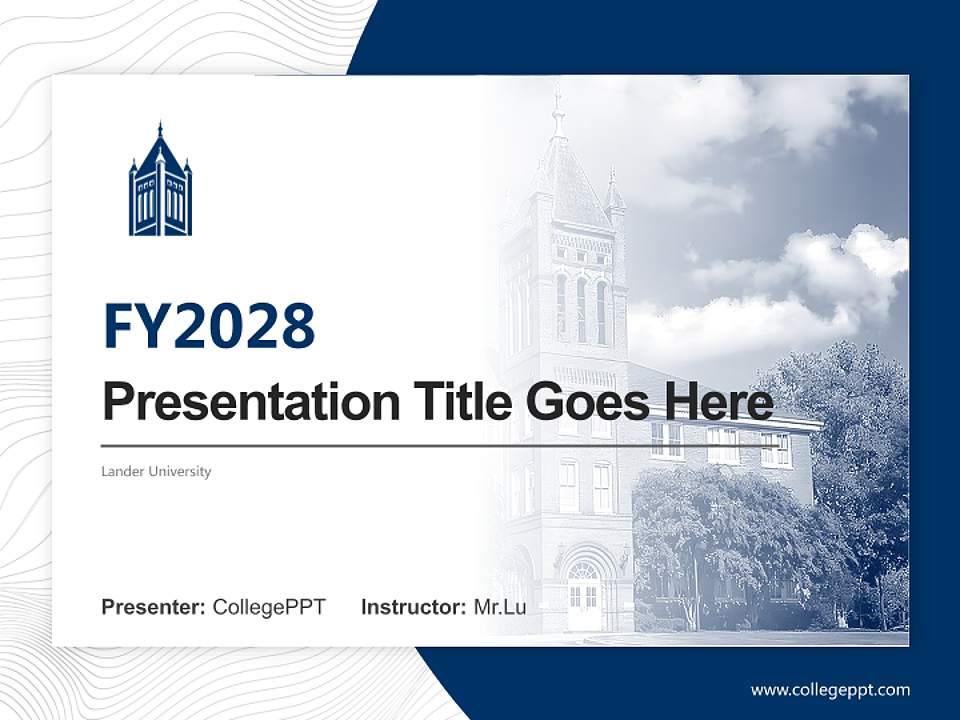 Lander University Academic Presentation/Research Findings Report PPT Template4:3 ratio PPT effect preview image5