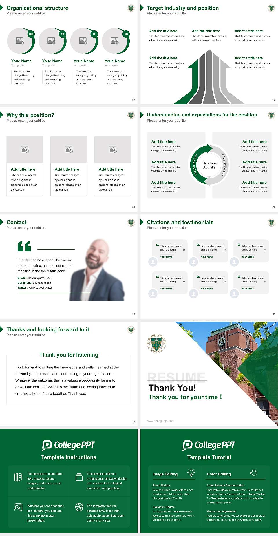 Le Moyne College Resume PPT Template4:3 ratio PPT effect preview image4