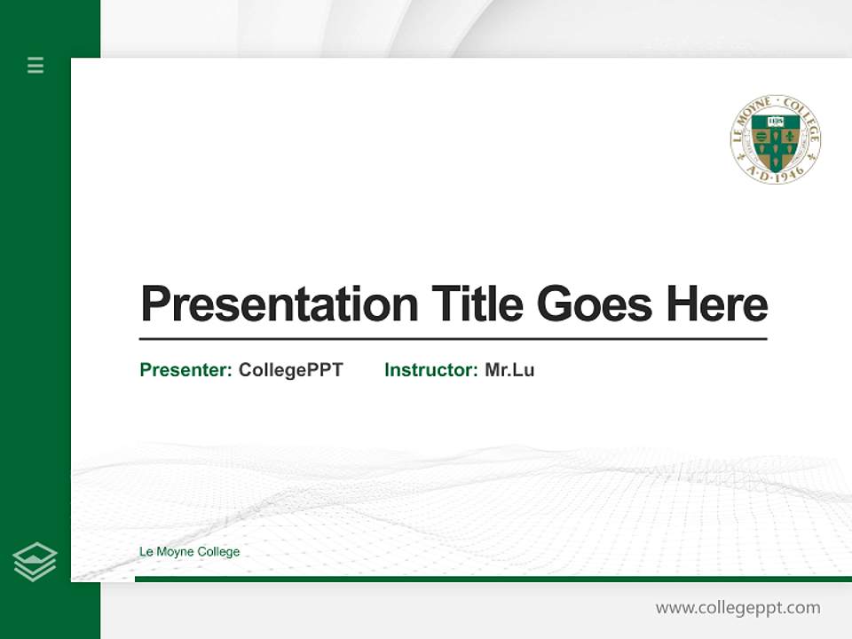 Le Moyne College Thesis Proposal/Graduation Defense PPT Template4:3 ratio PPT effect preview image5