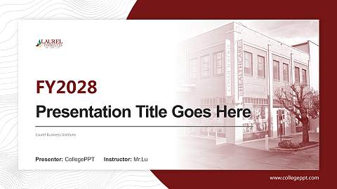 Laurel Business Institute Academic Presentation/Research Findings Report PPT Template