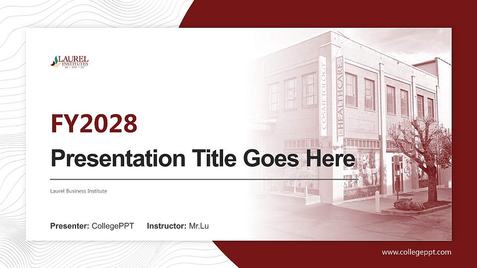 Laurel Business Institute Academic Presentation/Research Findings Report PPT Template16:9 ratio PPT effect preview image