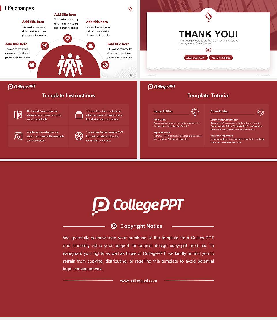 Lee University National Scholarship Defense PPT Template16:9 ratio PPT effect preview image4